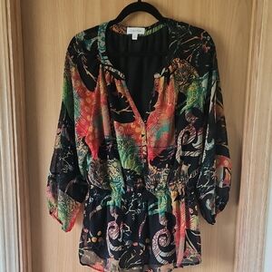 Calvin Klein Multicolor Abstract Blouse